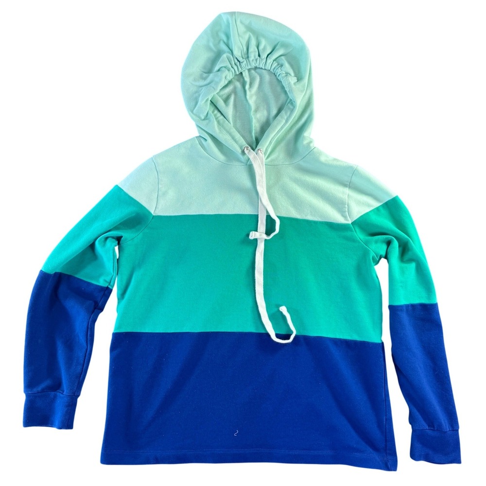 J. Crew Colorblock French Terry Hoodie Size S Unisex Coastal
